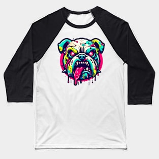 Zombie Bulldog Baseball T-Shirt